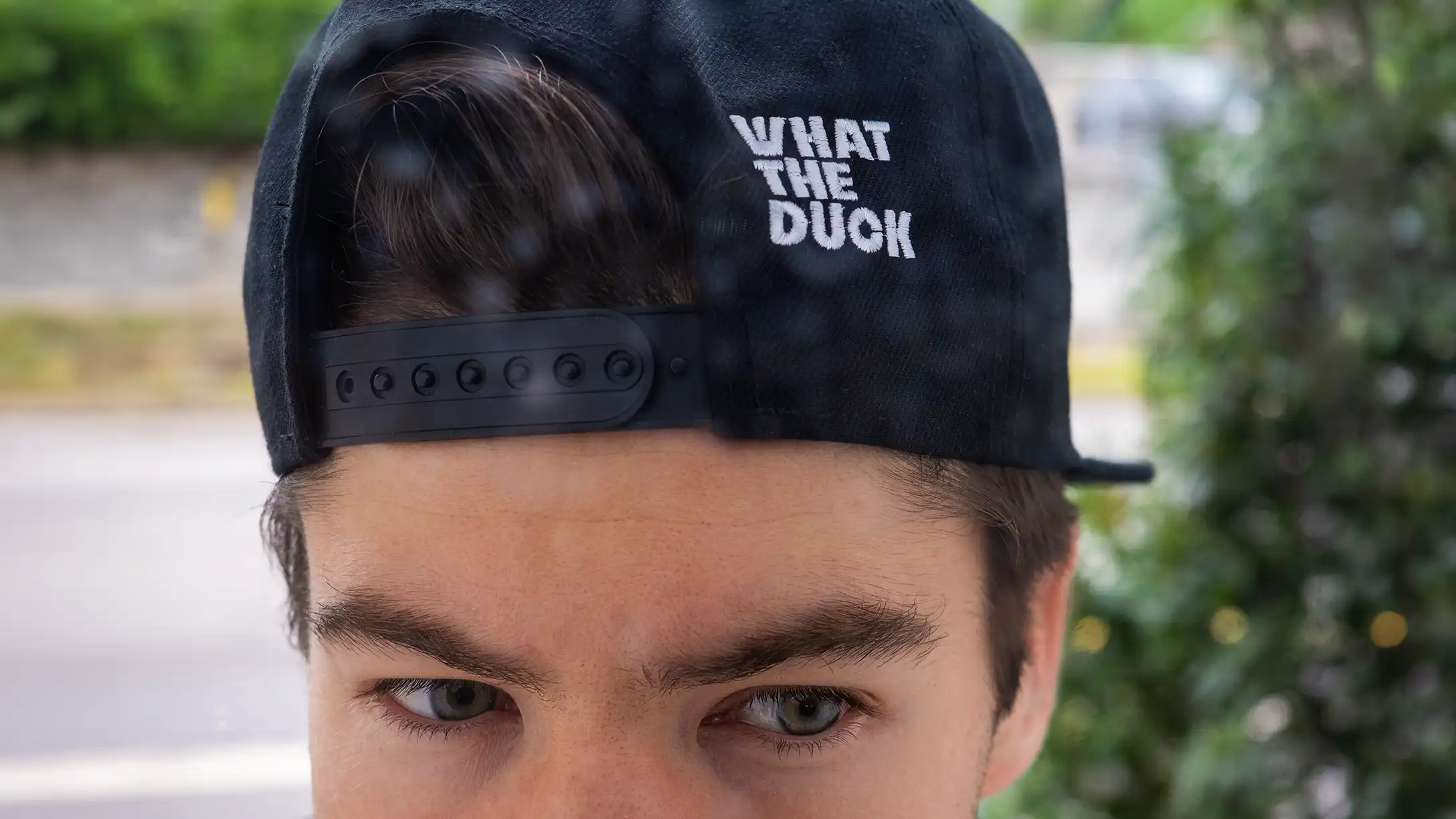 What the Duck custom snapback cap 3D embroidery blaenk studio Zurich