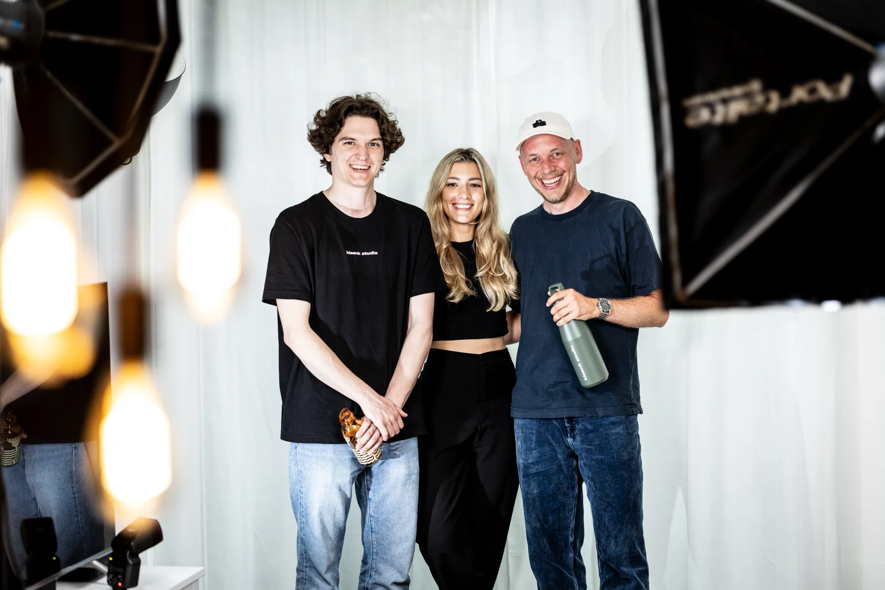 the blaenk studio team — mirco, alina and moritz