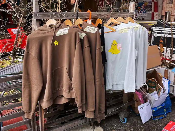 Nightlife in Solidarity 500gsm hoodie back print blaenk studio