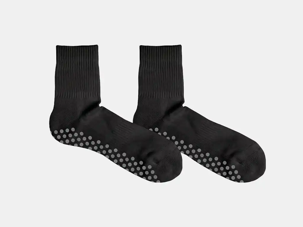 grip socks, auf denen dein studio steht.